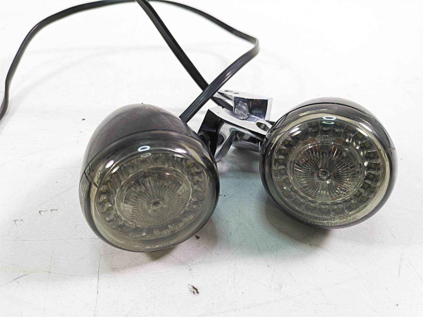 2009 Harley Softail FLSTSB Cross Bones Front Led Blinker Turn Signals 68804-06 {{ shop.shopifyCountryName }} - Mototech271