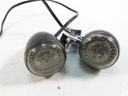 2009 Harley Softail FLSTSB Cross Bones Front Led Blinker Turn Signals 68804-06 {{ shop.shopifyCountryName }} - Mototech271