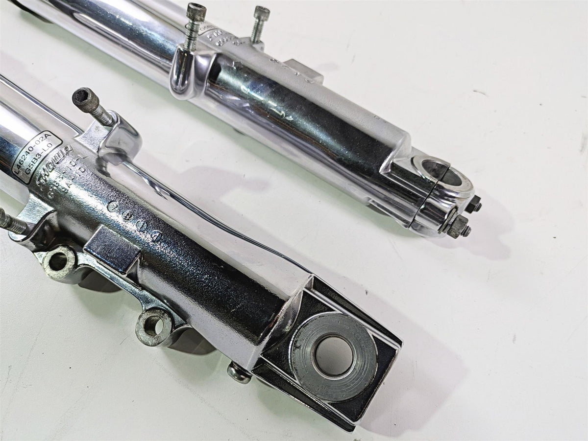 2007 Harley Touring FLHRSE CVO Road King Chrome Front Fork Leg Set 41mm 46240-02 {{ shop.shopifyCountryName }} - Mototech271