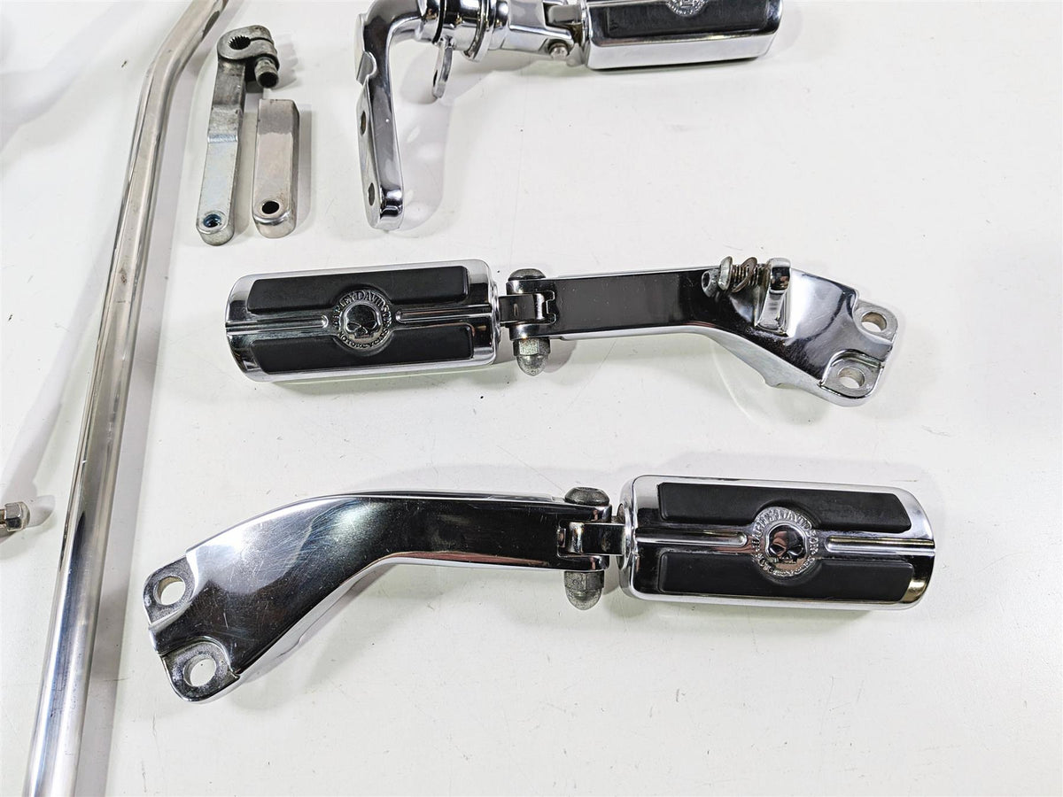 2008 Harley FXDSE CVO Dyna Front Rear Chrome Forward Foot Peg Control Set-Mototech271