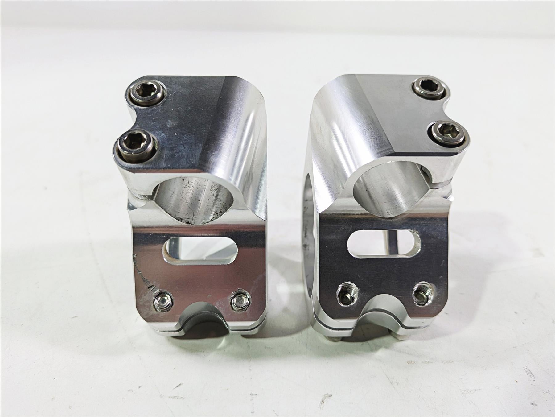 2003 Kawasaki ZX9R Ninja Tarazon 46mm Clip On Handle Bar Clamp Set for 22mm Bar {{ shop.shopifyCountryName }} - Mototech271