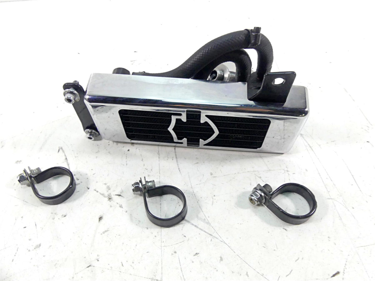 2006 Harley Softail FXSTSI Springer Oil Cooler Flange Chrome Cover Set 26157-07 {{ shop.shopifyCountryName }} - Mototech271