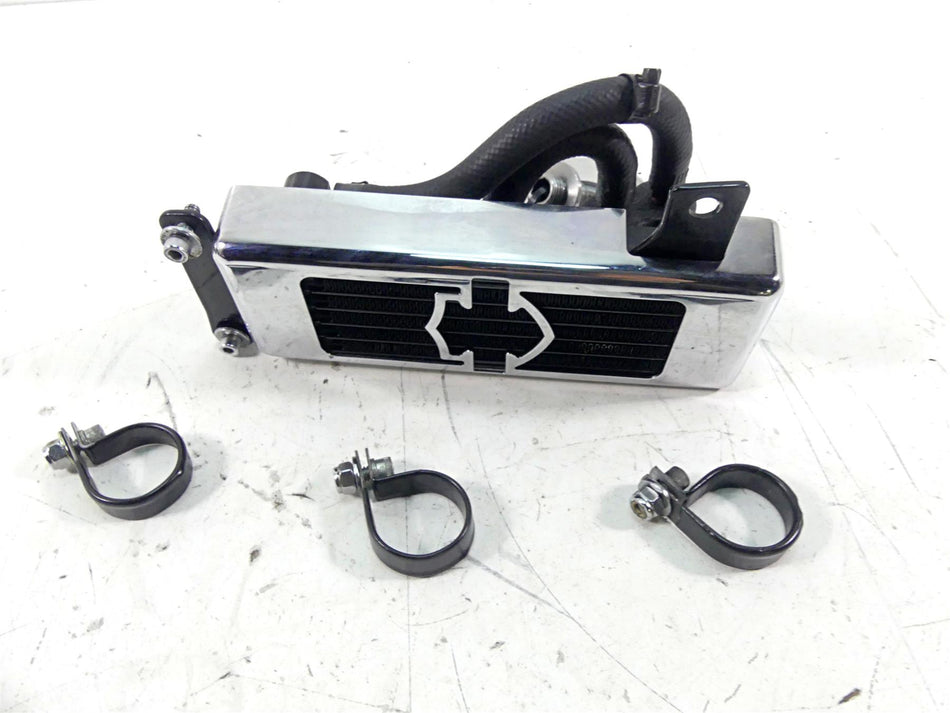 2006 Harley Softail FXSTSI Springer Oil Cooler Flange Chrome Cover Set 26157-07 {{ shop.shopifyCountryName }} - Mototech271