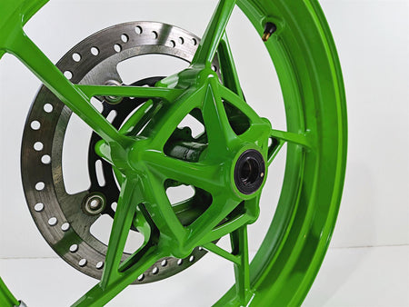 2024 Kawasaki EX500 Ninja 40th An. Strght Green Front Wheel Rim 17x3 41073-0752 {{ shop.shopifyCountryName }} - Mototech271