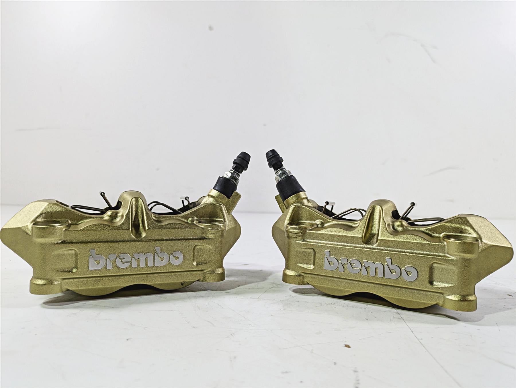 2016 BMW S1000RR K46 Brembo Front Brake Caliper Set Gold 34117714783 34117714784