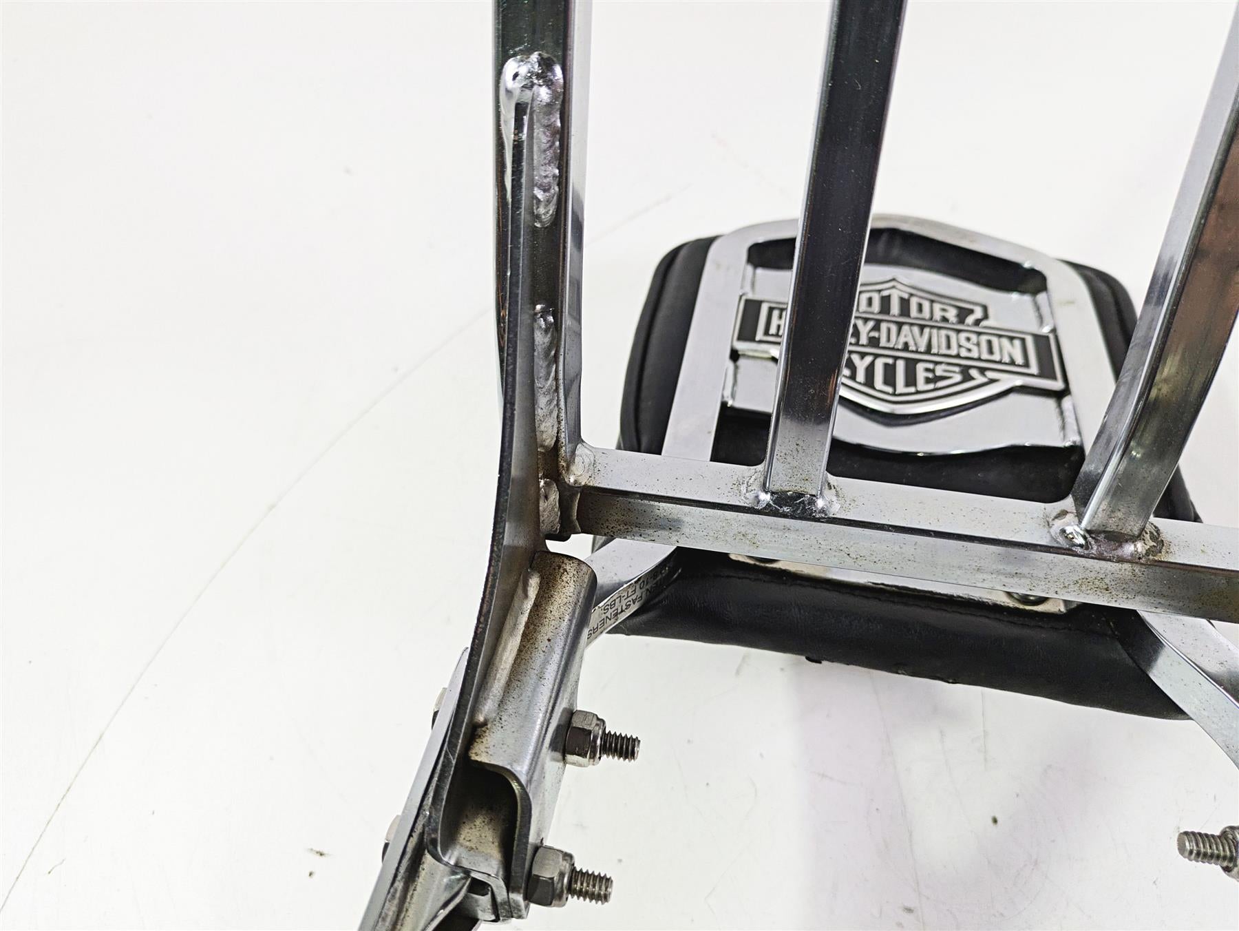 2002 Harley Dyna FXDL Low Rider Rear Chrome Sissy Bar Backrest Six Pack Rack {{ shop.shopifyCountryName }} - Mototech271