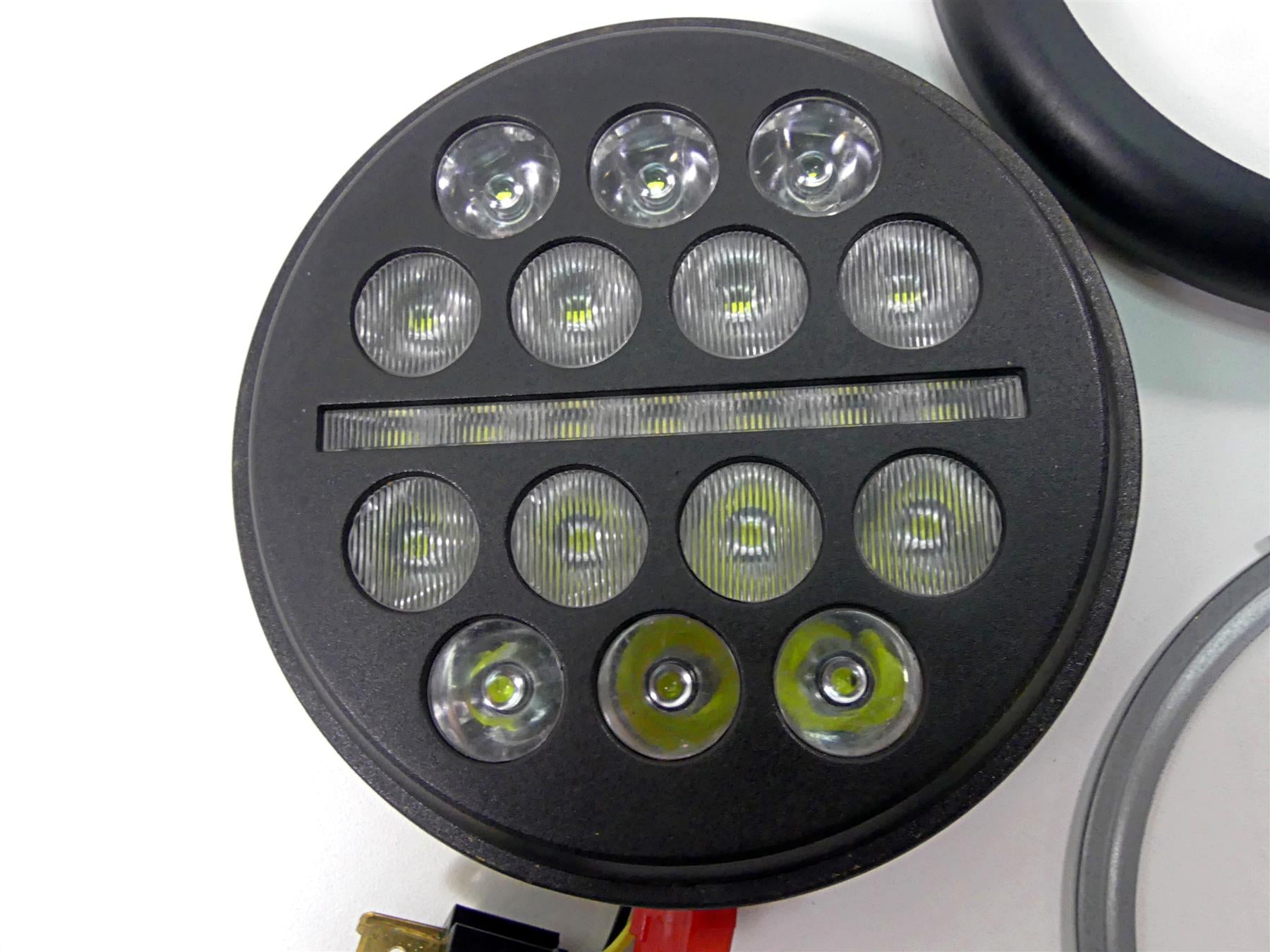 2017 Harley Dyna FXDB Street Bob MoonSMC Moonmaker Fly Eye V1 Led Headlight {{ shop.shopifyCountryName }} - Mototech271