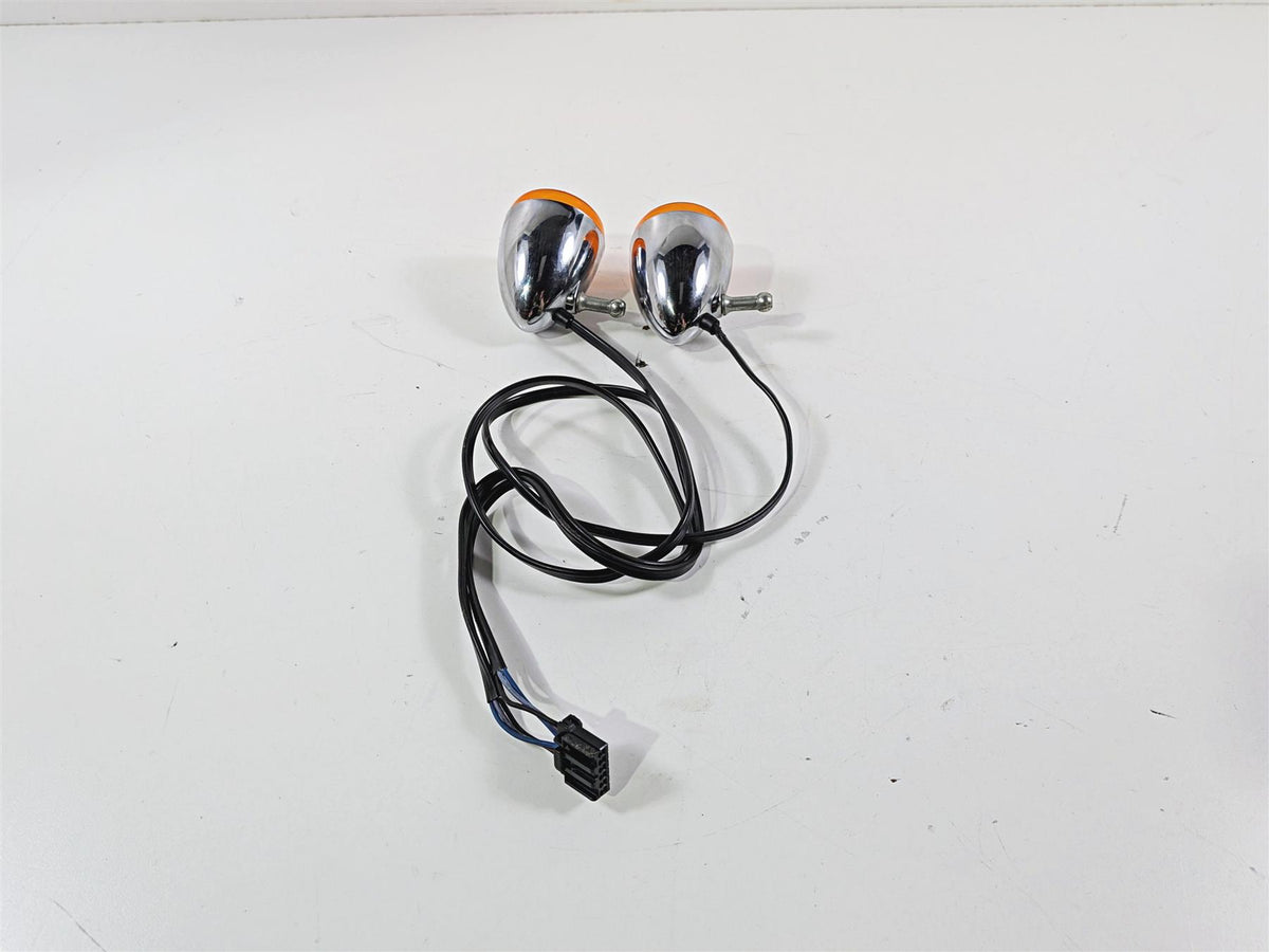 2006 Harley Sportster XL883 Low Front Turn Signal Blinker Set Chrome 68972-00 {{ shop.shopifyCountryName }} - Mototech271