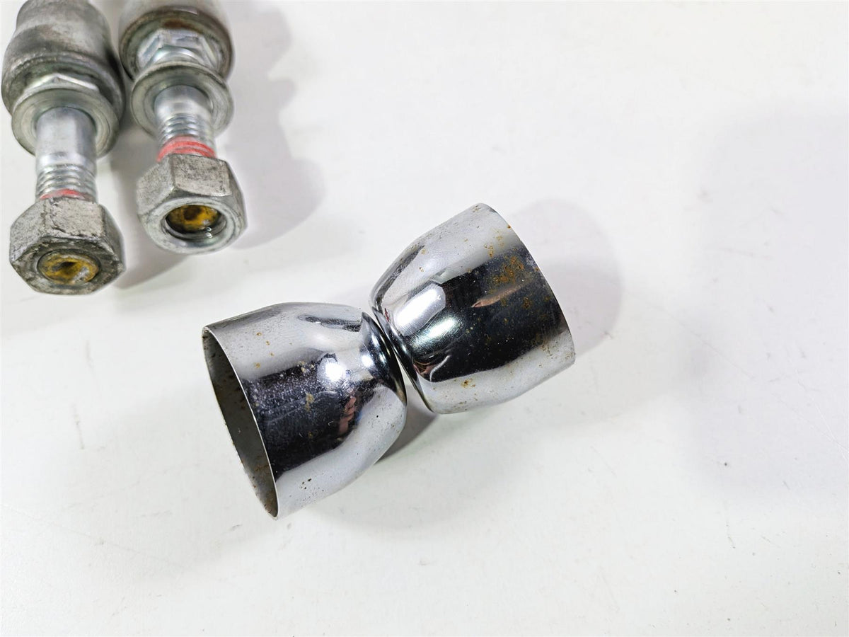 2008 Harley FXDSE CVO Dyna 12" Rear Chrome Shock Damper Set 54535-07B-Mototech271