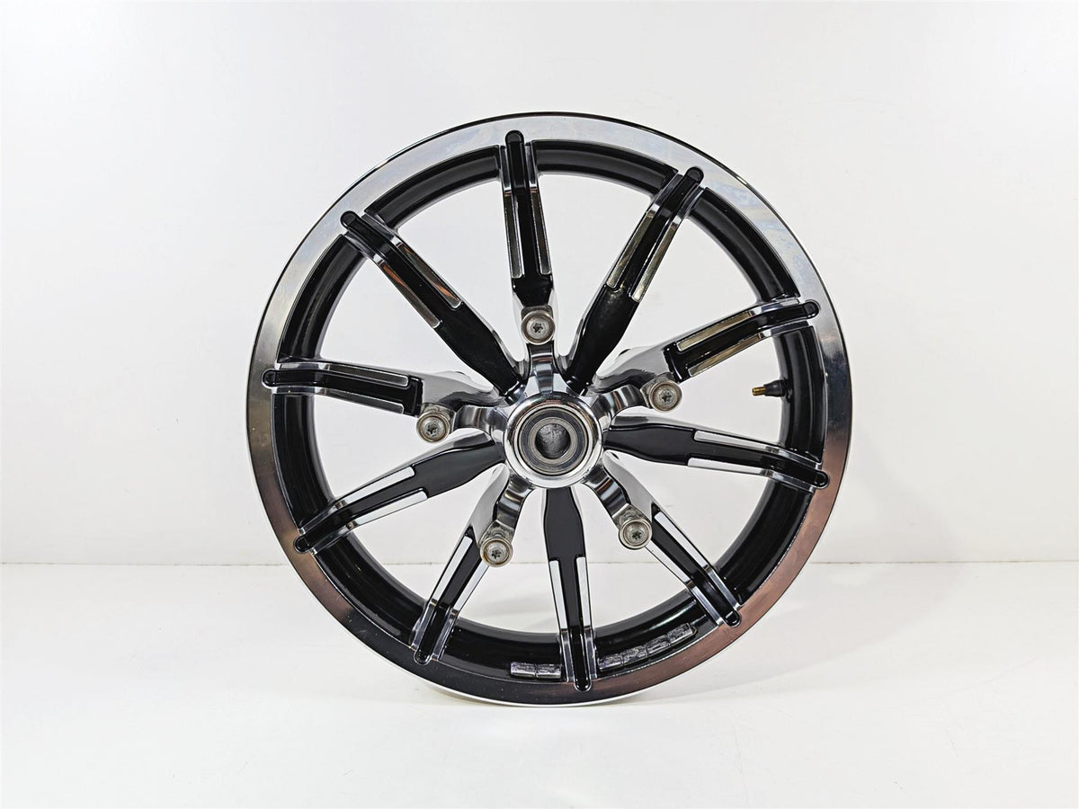 2014 Harley Touring FLHTK Electra Glide Nice Impeller Contrast Front Wheel Rim 17x3 43300386-Mototech271