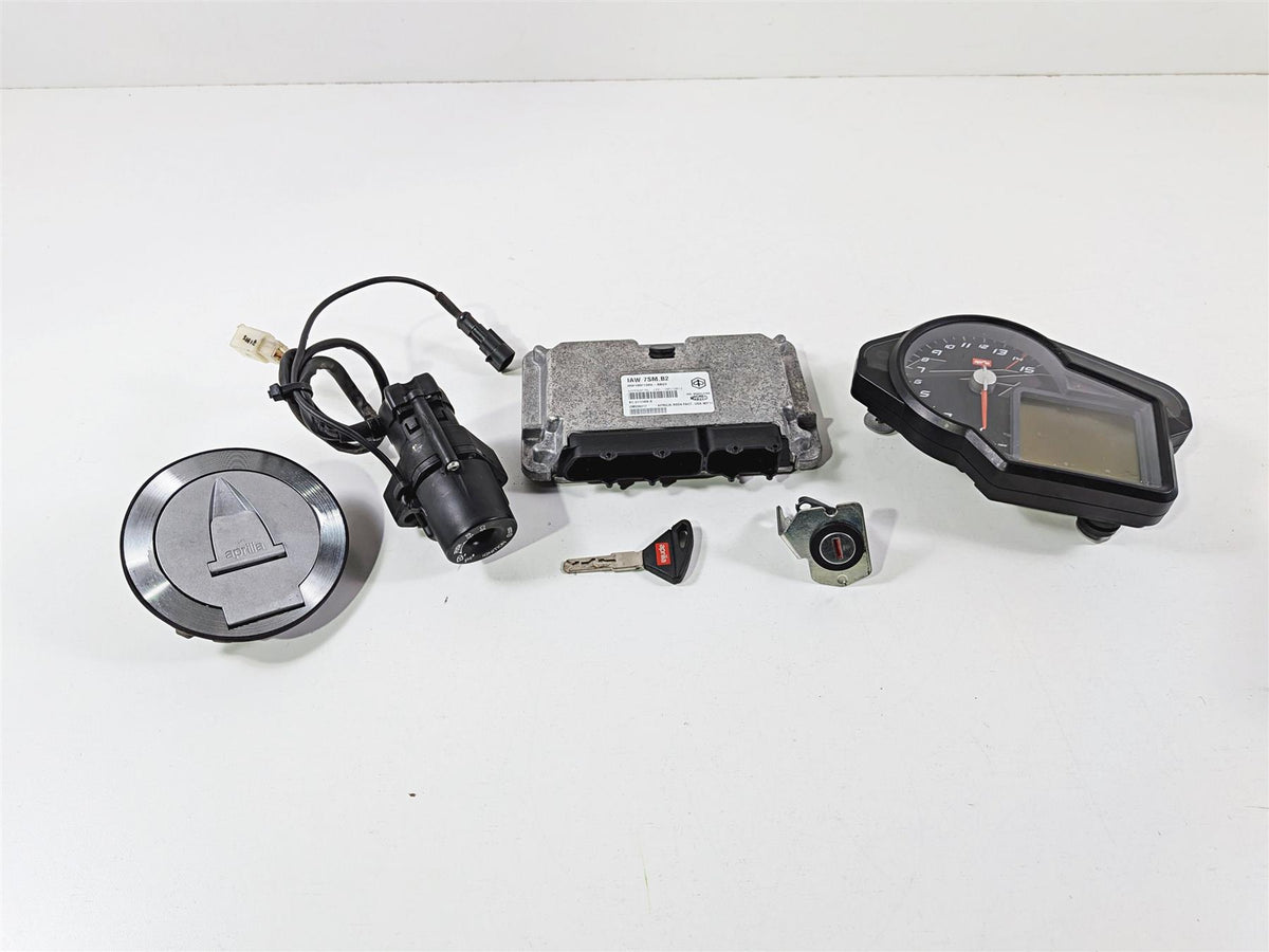 2014 Aprilia RSV4 RR Factory Speedo Ignition Switch Key Cdi Set 14K CM228217 {{ shop.shopifyCountryName }} - Mototech271