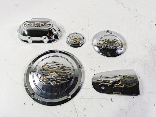 2015 Harley Touring FLHTKL E -Glide Low Gold Flames Chrome Cover Set 61319-09 | Mototech271