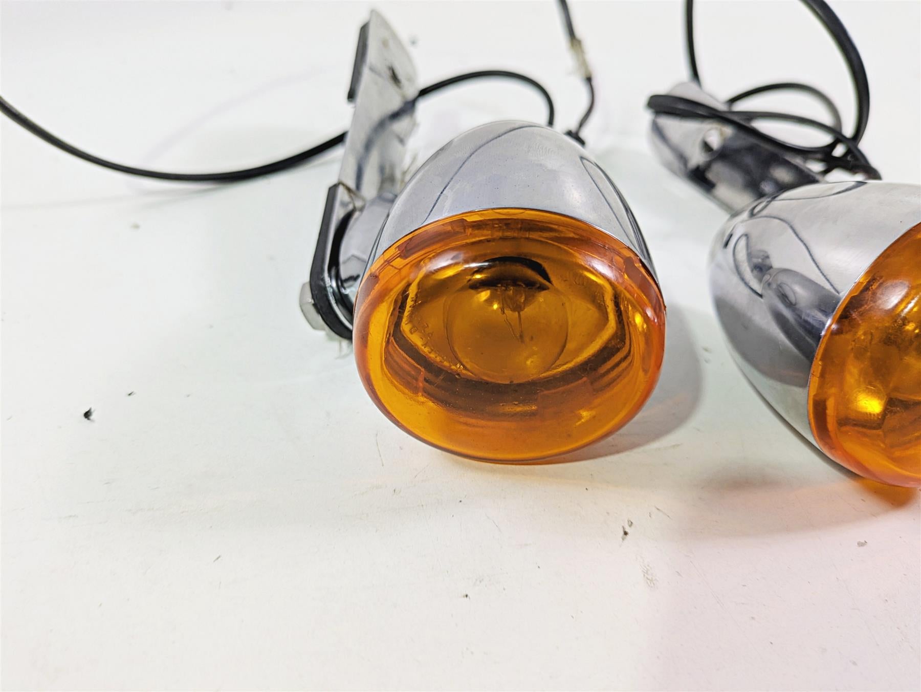 2015 Harley FXDF Dyna Fat Bob Rear Blinker Turn Signal Set Chrome 68821-00 {{ shop.shopifyCountryName }} - Mototech271