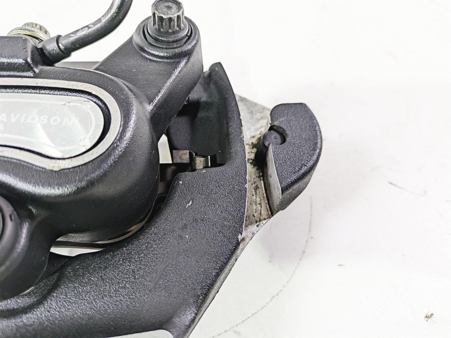2008 Harley FLSTC 105TH Softail Heritage Rear Brake Caliper + Mount 40908-08 {{ shop.shopifyCountryName }} - Mototech271