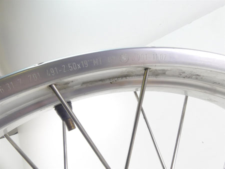 2008 BMW R1200GS K25 Front Silver 2.5x19 Spoke Wheel Rim 36317710850 36317701491 {{ shop.shopifyCountryName }} - Mototech271