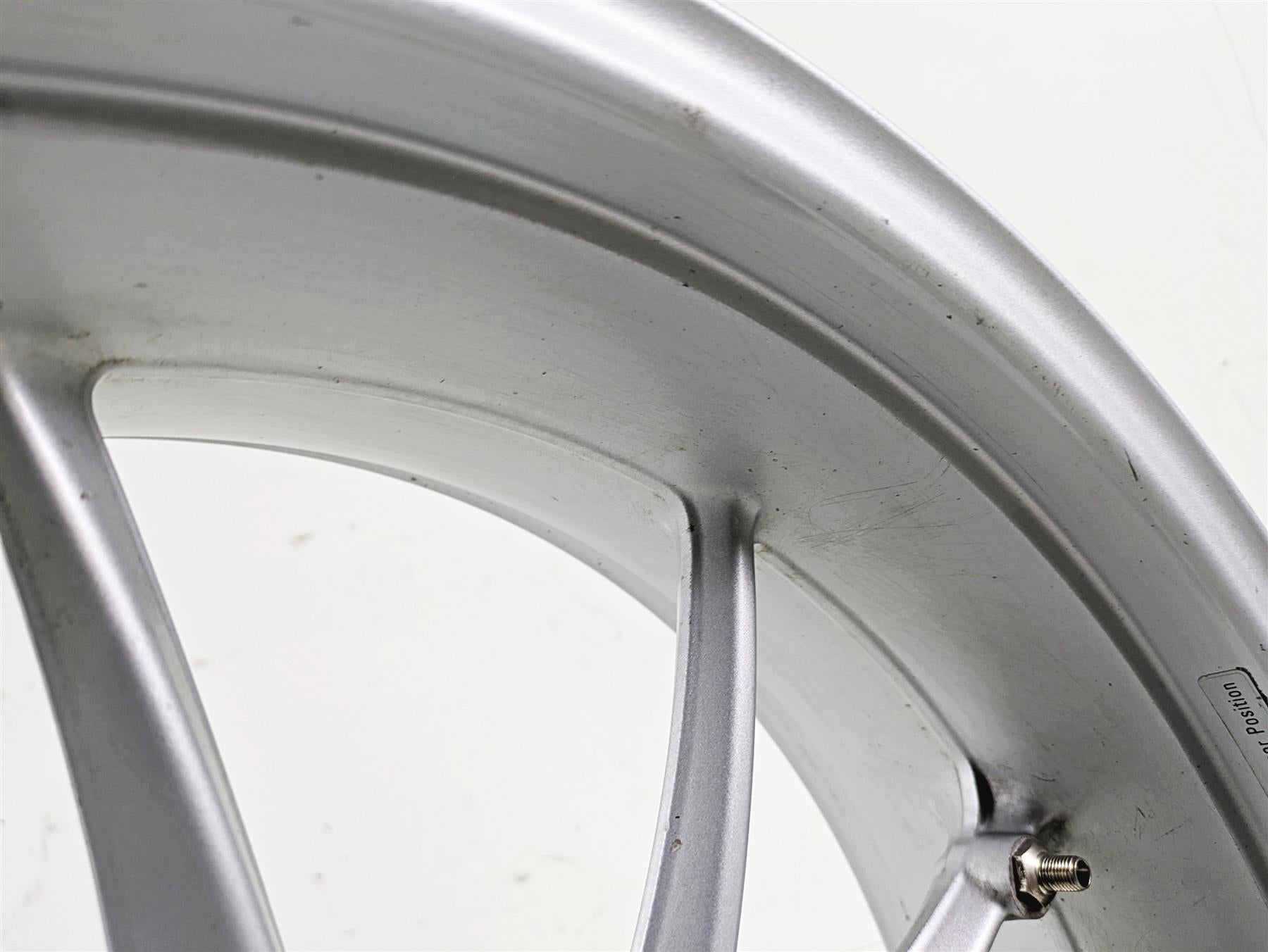 2019 BMW R1250RT K52 Straight Rear Wheel Rim Silver 17x5.5 36317727235 {{ shop.shopifyCountryName }} - Mototech271
