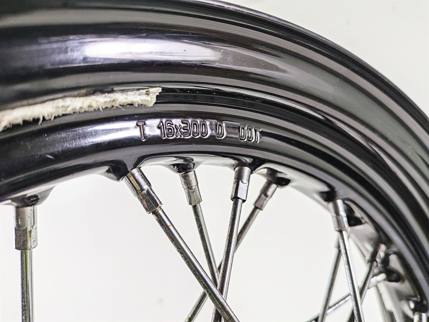 2017 Harley FLS Softail Slim Straight 16x3 Spoke Rear Wheel Rim 55109-12 {{ shop.shopifyCountryName }} - Mototech271