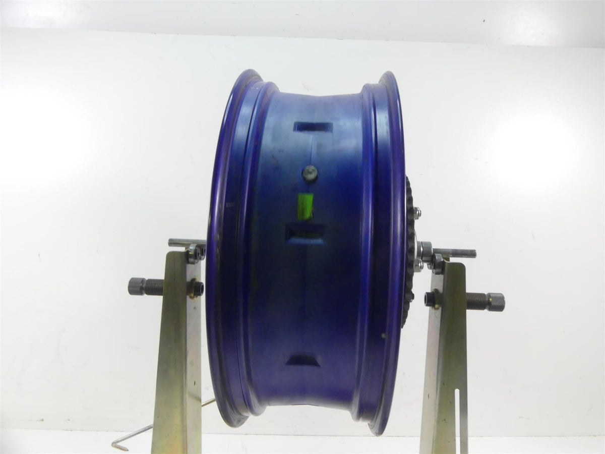 2004 Aprilia RSV1000 R Mille Rear Straight Blue 17x6 Wheel Rim AP8128071 {{ shop.shopifyCountryName }} - Mototech271