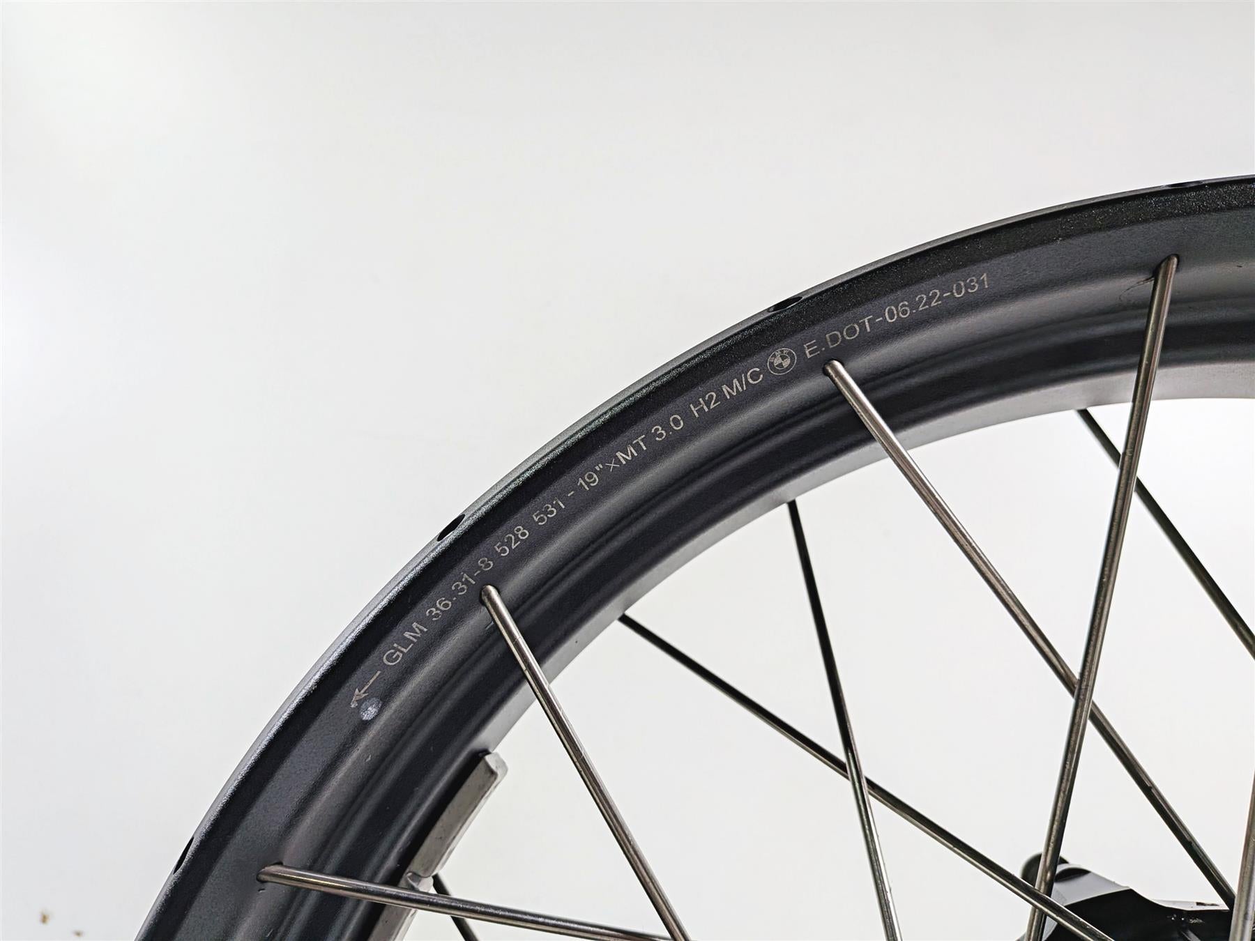2023 BMW R nineT Scrambler K23 19x3 Cross Spoke Front Wheel Rim 36318562512 {{ shop.shopifyCountryName }} - Mototech271