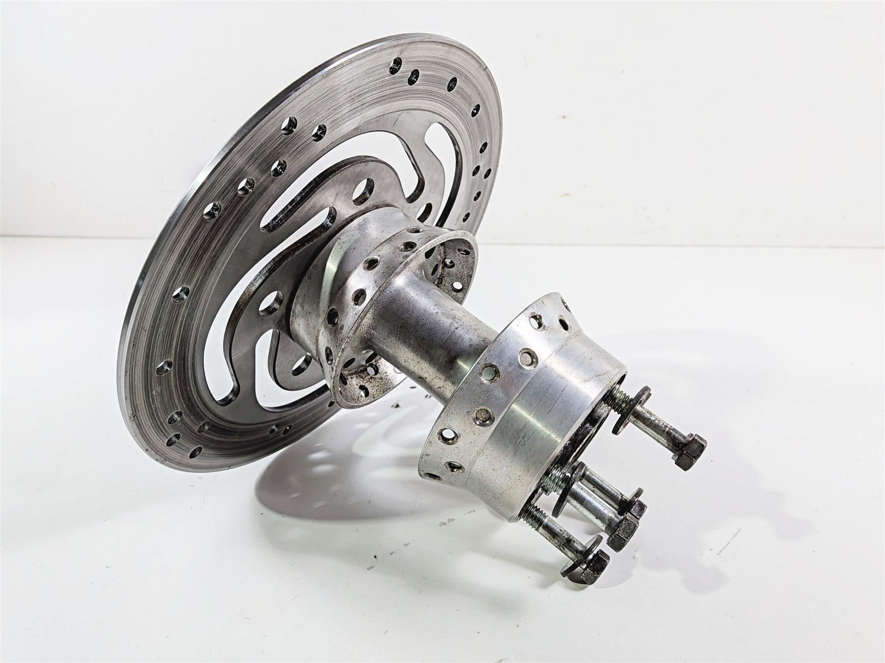 2007 Harley Dyna FXDB Street Bob Rear Wheel Hub Spoke 17" + Rotor 40979-06B {{ shop.shopifyCountryName }} - Mototech271