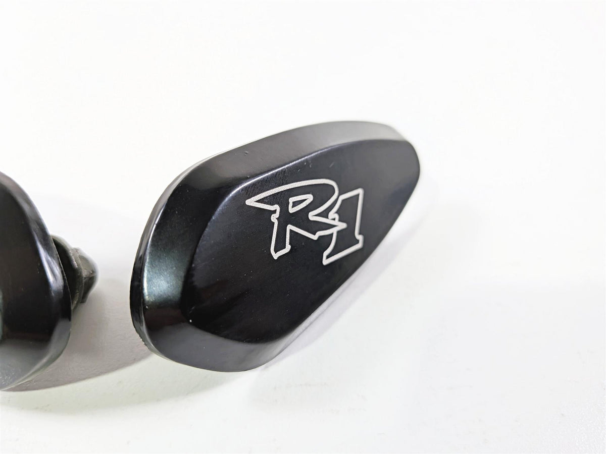 2008 Yamaha YZF R1 RN19 Aftermarket Black Mirror Delete Caps {{ shop.shopifyCountryName }} - Mototech271