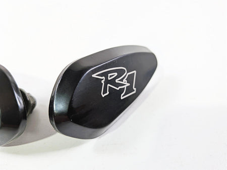 2008 Yamaha YZF R1 RN19 Aftermarket Black Mirror Delete Caps {{ shop.shopifyCountryName }} - Mototech271