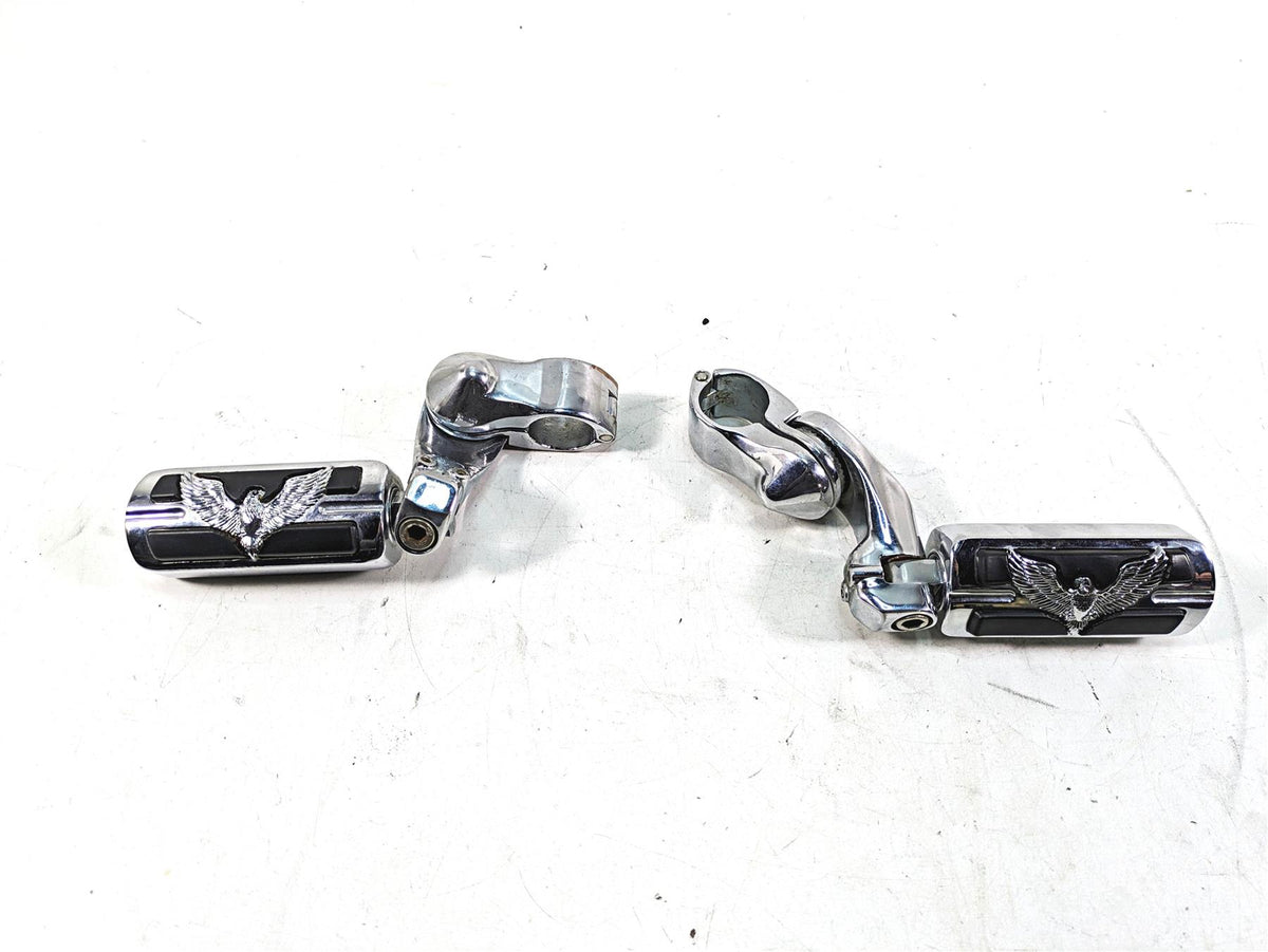 1999 Harley Touring FLHTC Electra Glide Eagle Chrome Highway Foot Peg Set {{ shop.shopifyCountryName }} - Mototech271