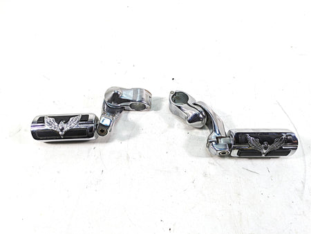 1999 Harley Touring FLHTC Electra Glide Eagle Chrome Highway Foot Peg Set {{ shop.shopifyCountryName }} - Mototech271