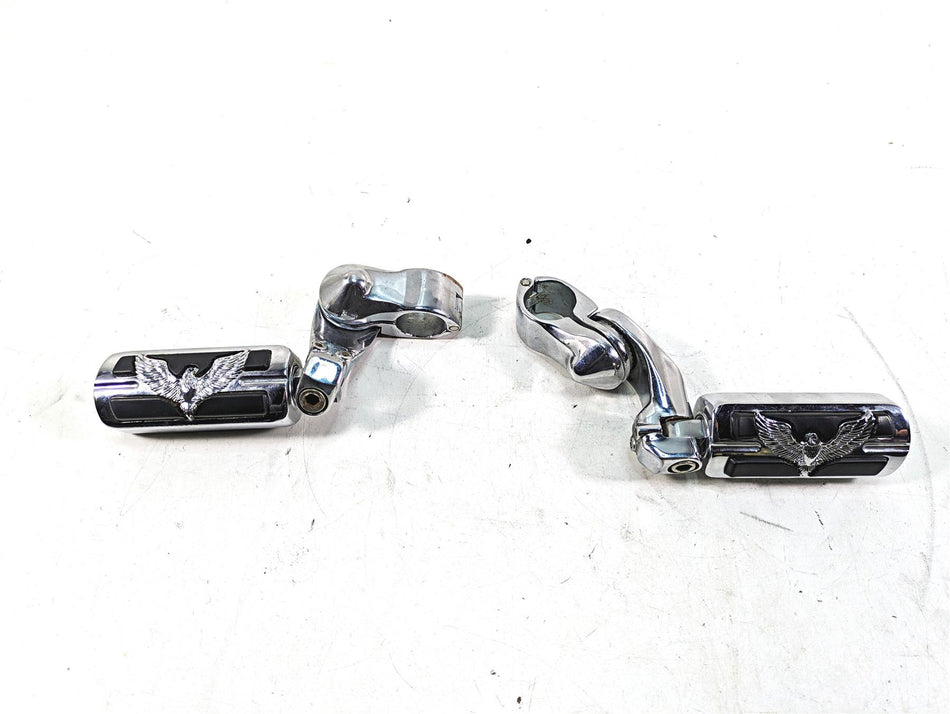 1999 Harley Touring FLHTC Electra Glide Eagle Chrome Highway Foot Peg Set {{ shop.shopifyCountryName }} - Mototech271