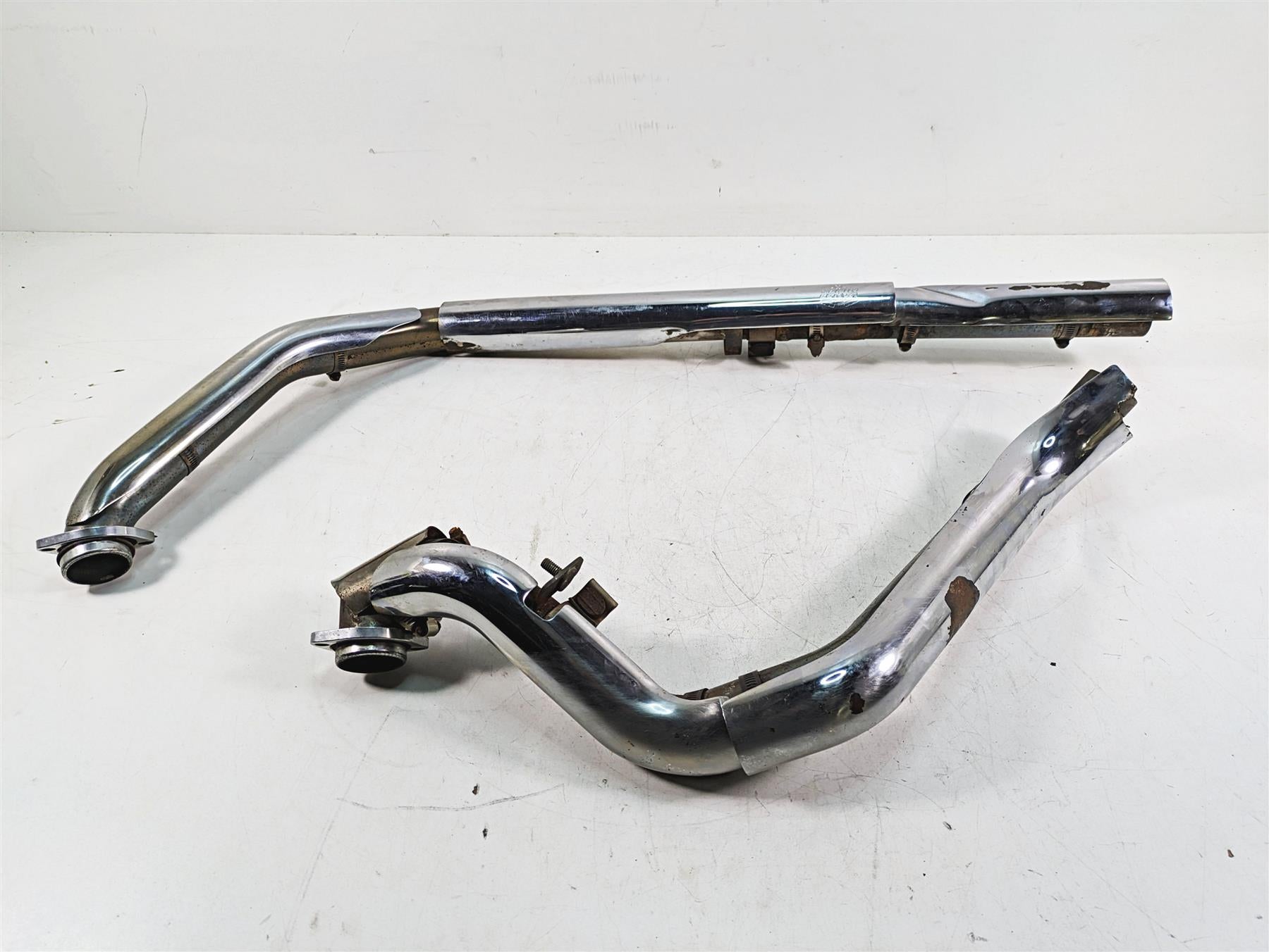 1999 Harley Touring FLHTC Electra Glide Selfmade True Dual Exhaust Headers {{ shop.shopifyCountryName }} - Mototech271