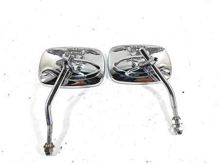 2006 Harley Softail FXSTSI Springer Live To Ride Chrome Mirror Set 91845-03B {{ shop.shopifyCountryName }} - Mototech271
