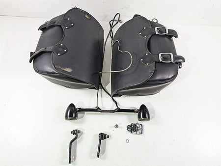 2014 Harley FLS Softail Slim Detachable Leather Saddlebag Set - Read 90200678 {{ shop.shopifyCountryName }} - Mototech271
