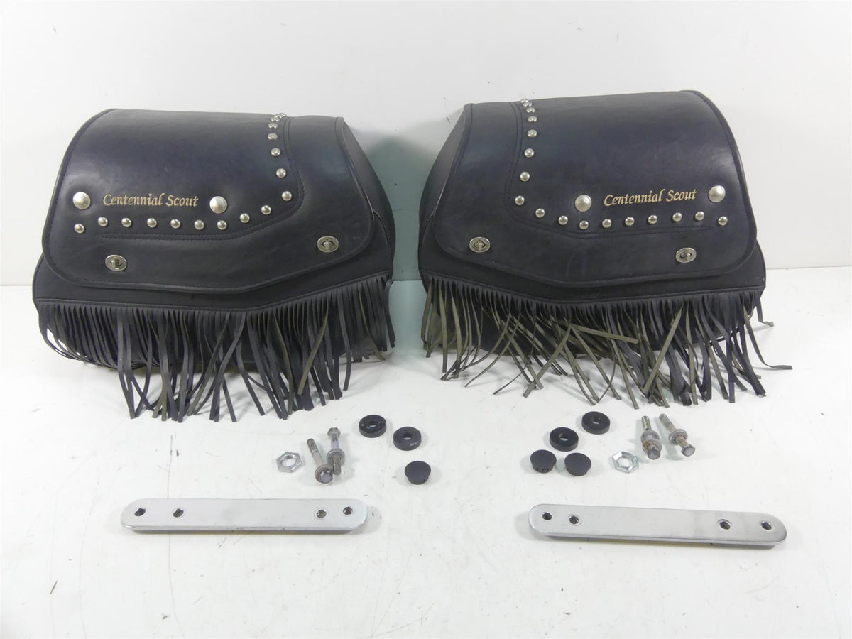 2001 Indian Centennial Scout Oem Leather Saddle Bag Saddlebag Set {{ shop.shopifyCountryName }} - Mototech271