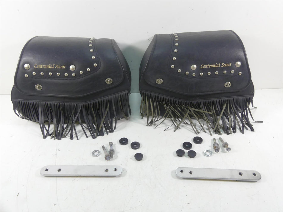 2001 Indian Centennial Scout Oem Leather Saddle Bag Saddlebag Set {{ shop.shopifyCountryName }} - Mototech271