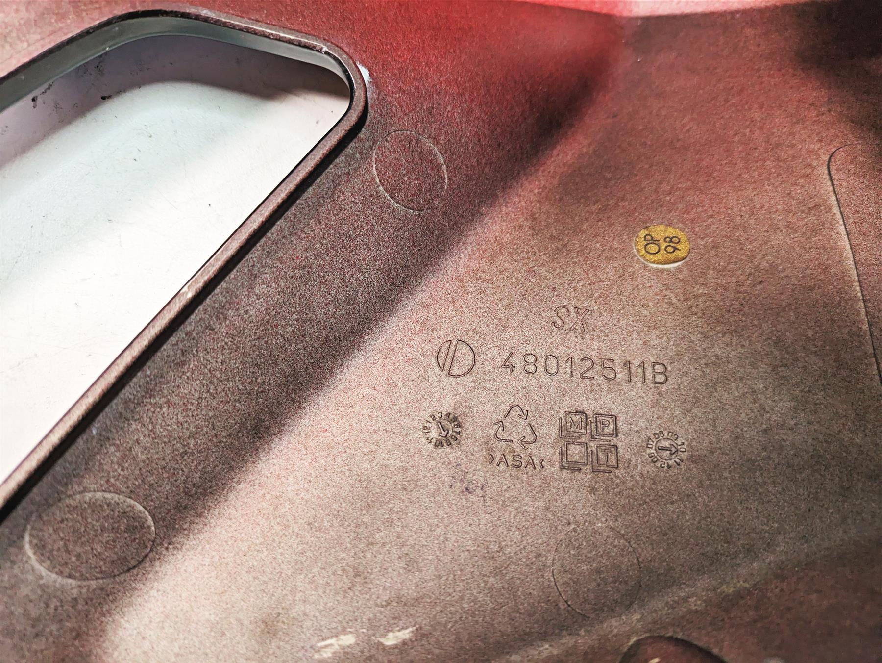 2011 Ducati Hypermotard 1100 Evo SP Oem Left Tank Fairing Cover Set 48012511B {{ shop.shopifyCountryName }} - Mototech271