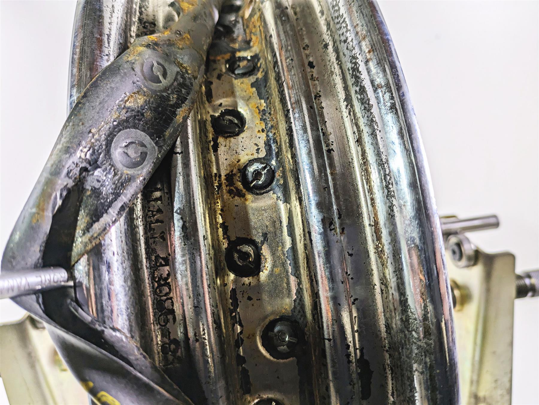 1992 Harley FLSTC Softail Heritage 16x3 Rear Wheel Spoke Rim 40975-86 {{ shop.shopifyCountryName }} - Mototech271