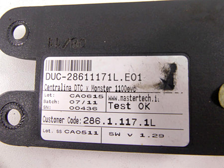 2012 Ducati Monster 1100 EVO Traction Control Module Unit Dtc 28611171L {{ shop.shopifyCountryName }} - Mototech271