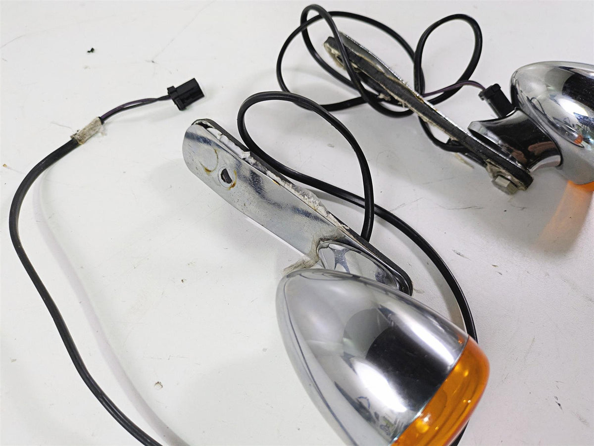 2015 Harley FXDF Dyna Fat Bob Rear Blinker Turn Signal Set Chrome 68821-00 {{ shop.shopifyCountryName }} - Mototech271