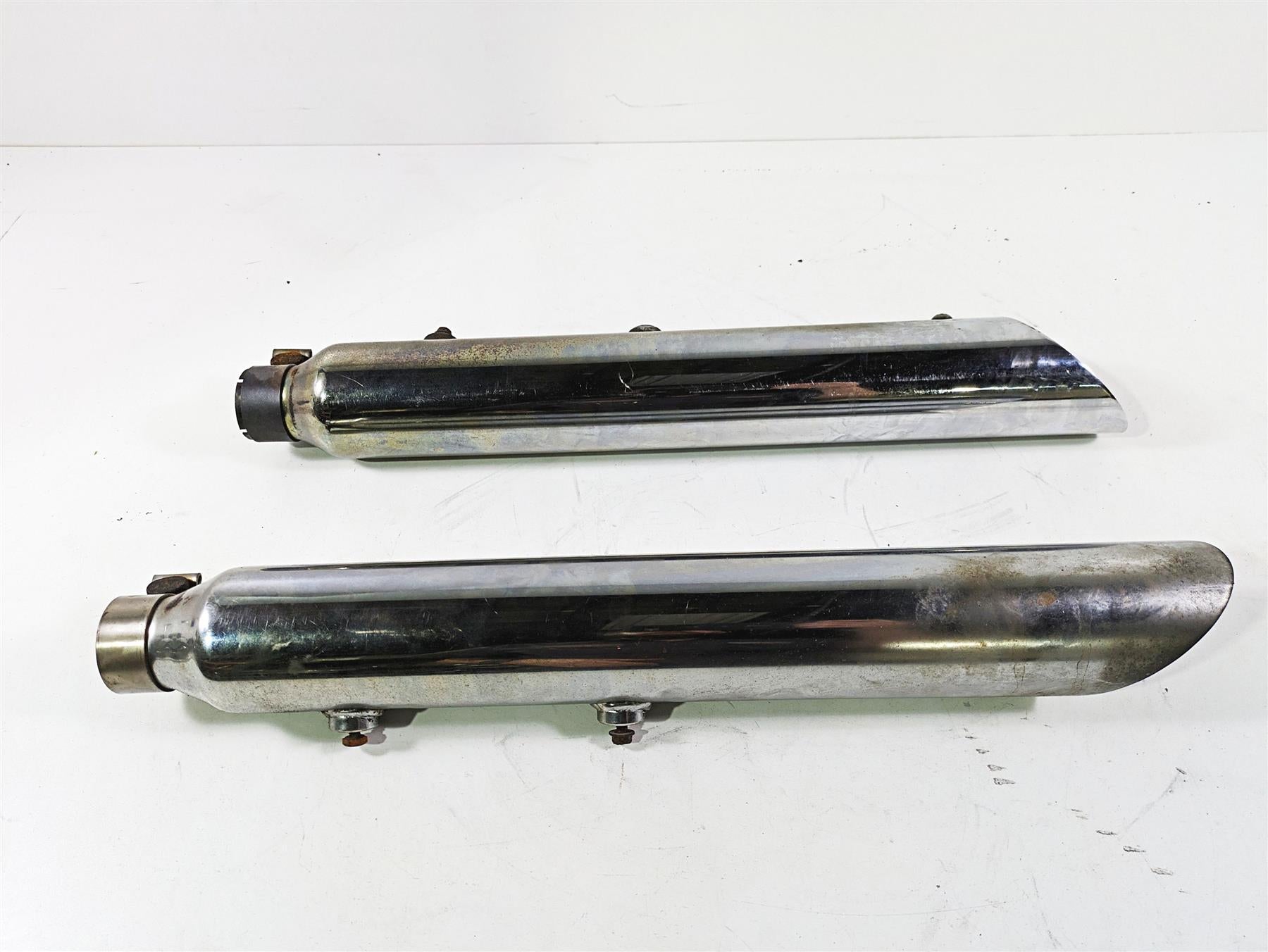 2008 Harley FLSTC Softail Heritage Slip On Slash Cut Exhaust Muffler Set - Read {{ shop.shopifyCountryName }} - Mototech271