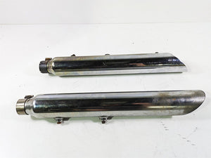 2008 Harley FLSTC Softail Heritage Slip On Slash Cut Exhaust Muffler Set - Read | Mototech271