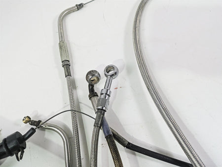 2001 Harley Touring FLHX Street Glide Brake Line Throttle Body Cable & Clutch Line 14" Tall Bars {{ shop.shopifyCountryName }} - Mototech271