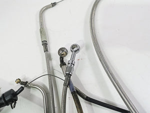2001 Harley Touring FLHX Street Glide Brake Line Throttle Body Cable & Clutch Line 14" Tall Bars