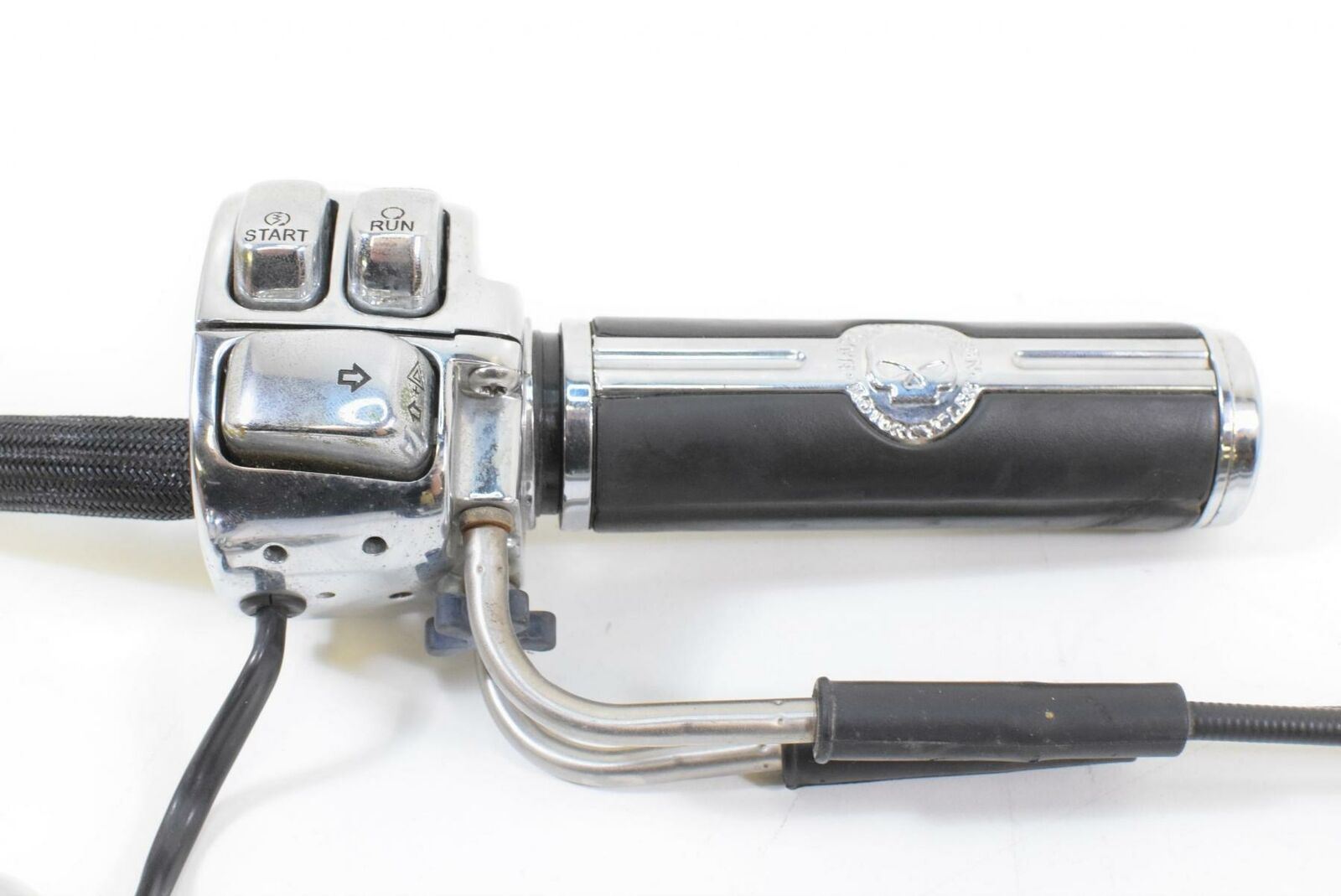 2008 Harley FXDWG Dyna Wide Glide Chrome Right Control Switch & Blinker 71597-96 {{ shop.shopifyCountryName }} - Mototech271