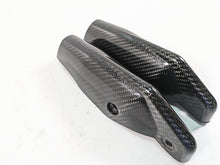 Load image into Gallery viewer, 2011 Ducati Hypermotard 1100 Evo SP Front Fork Lower Carbon Guards 46012801E

