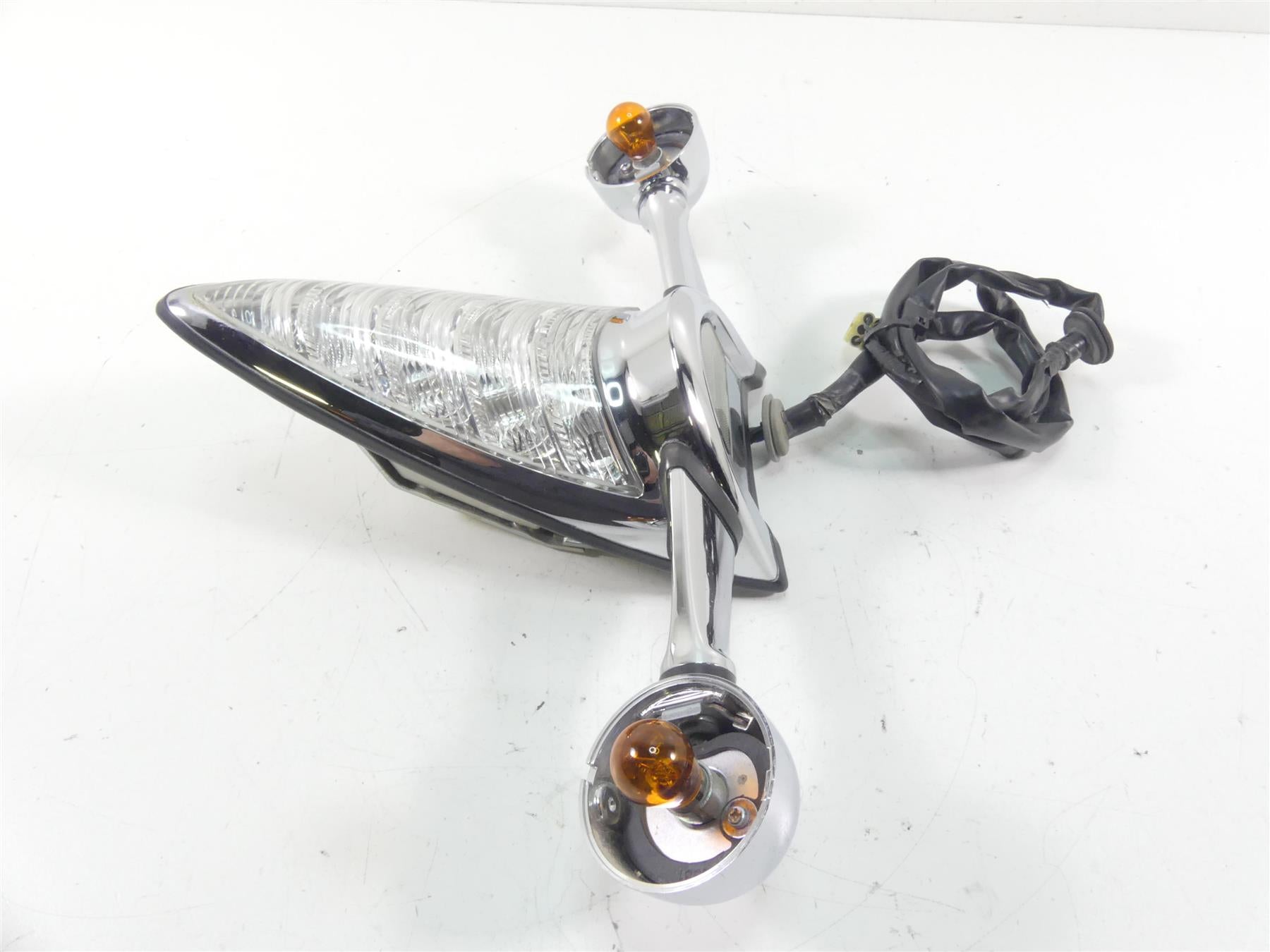 Pair Of Clear Rear Turn Signal Lights For Yamaha XV1900 (2006-2013) – Amber Glow, ABS Plastic