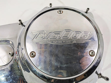 2002 Big Dog Pitbull Chrome Outer Primary Drive Clutch & Derby Cover {{ shop.shopifyCountryName }} - Mototech271