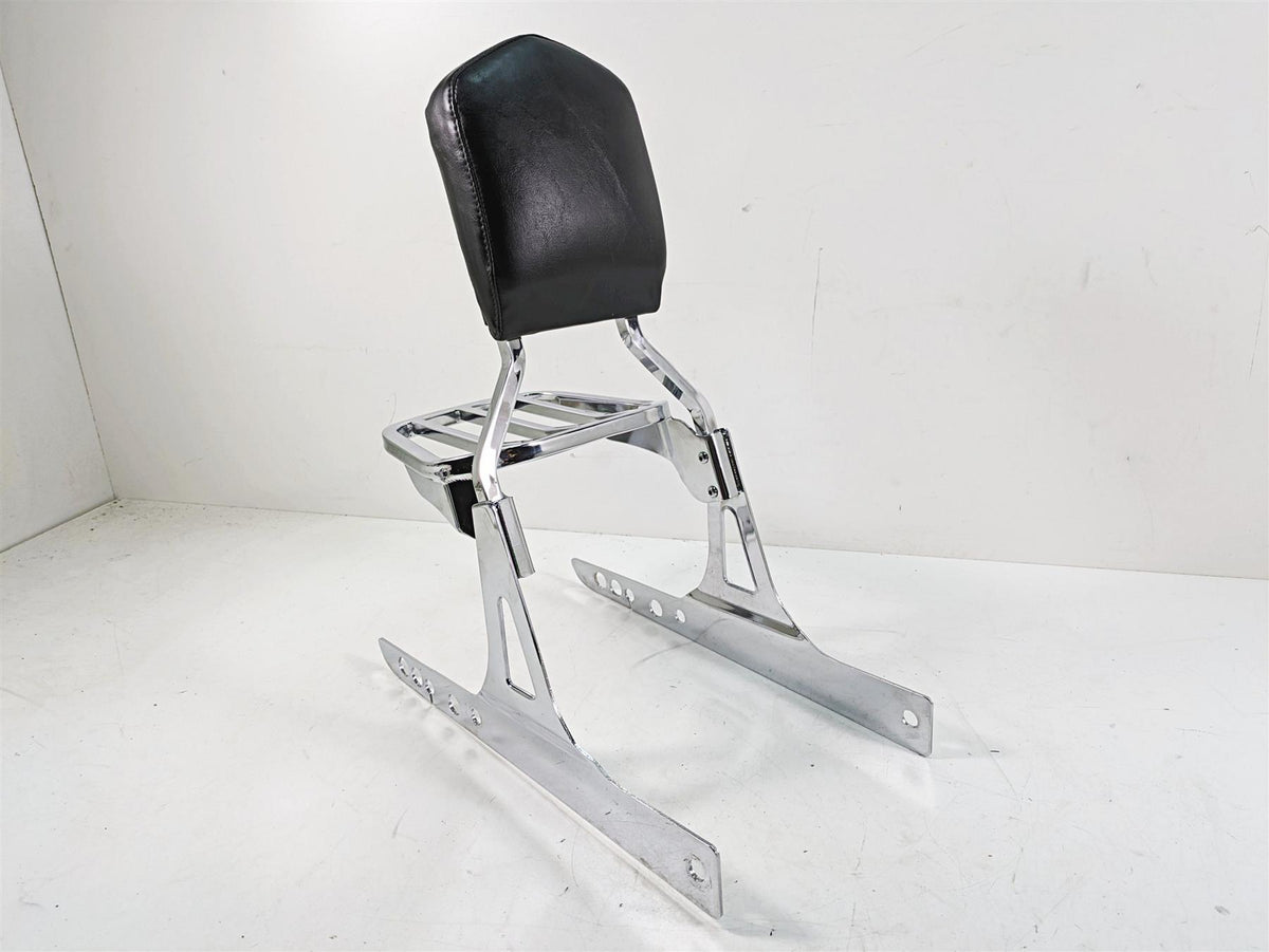 2009 Harley Dyna FXDFSE CVO Fat Bob Sissybar Sissy Bar Backrest + Luggage Rack {{ shop.shopifyCountryName }} - Mototech271