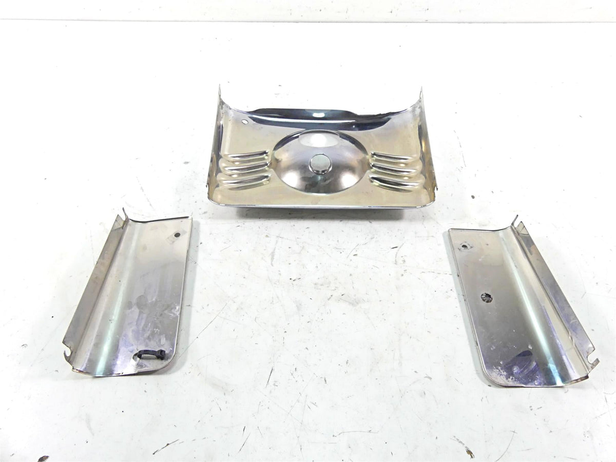 2011 Harley Softail FLSTF Fat Boy Headlight Fork Chrome Panel Cover Set ...