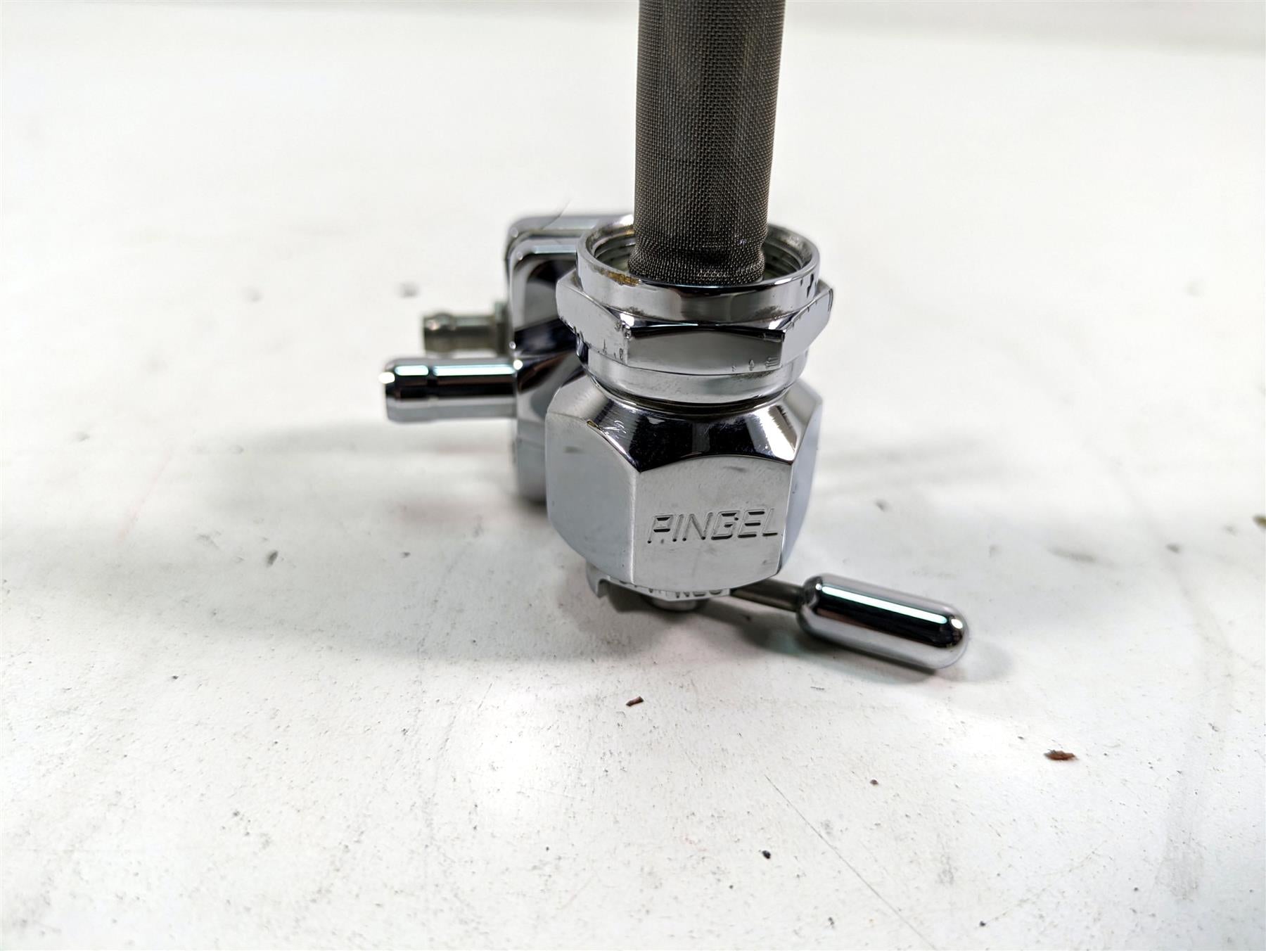Harley Davidson Pingle Chrome Single Outlet Petcock Fuel Gas Valve 22mm 1311-CHV {{ shop.shopifyCountryName }} - Mototech271