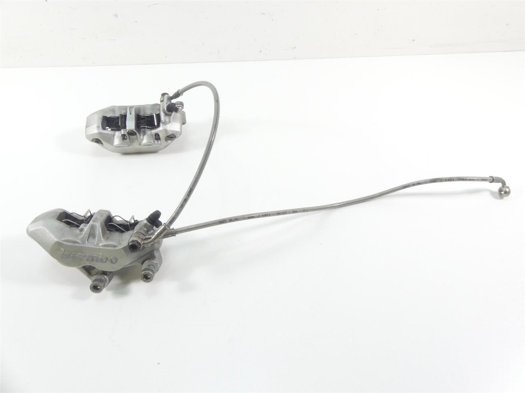 2004 Ducati 999 SBK Brembo Front Brake Caliper + Lines Set 61040501A 61040491A {{ shop.shopifyCountryName }} - Mototech271